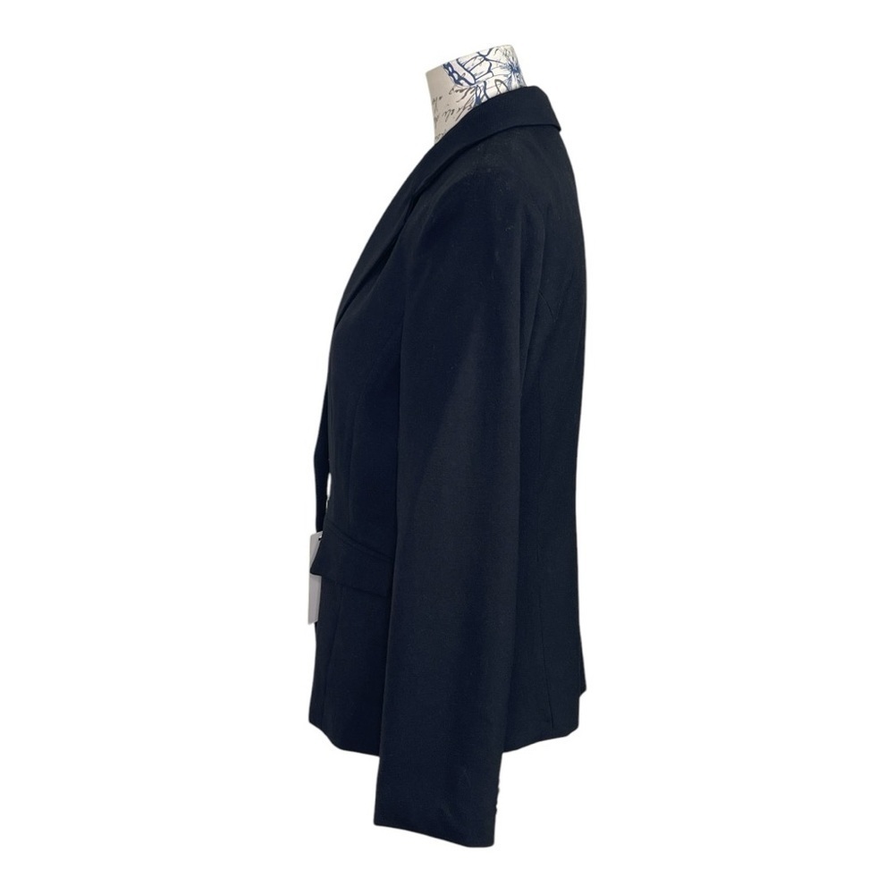 Black Fitted One Button Black Blazer Large - Picture 6 of 10